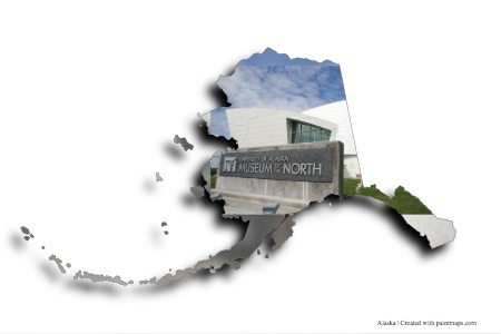 Museum Utara Universitas Alaska (di peta Alaska)