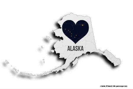 Saya Suka Alaska (di peta Alaska)