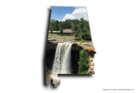 Cascadas de Noccalula (en el mapa de Alabama)