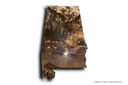 Cuevas DeSoto (en el mapa de Alabama)