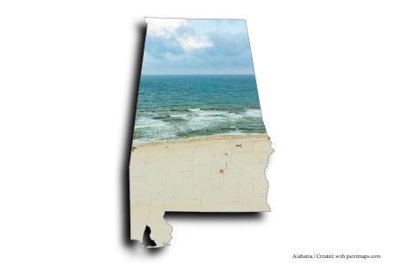 Playa de Orange (en el mapa de Alabama)