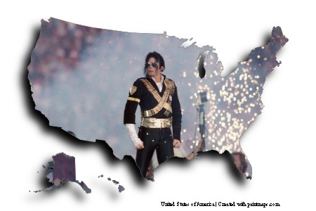Michael Jackson (di peta Amerika Serikat)