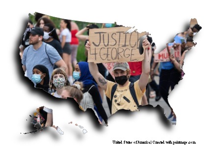 Protes George Floyd (di peta Amerika Serikat)