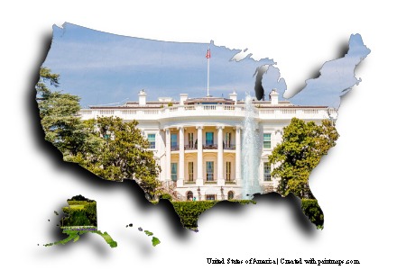 gedung Putih (di peta Amerika Serikat)