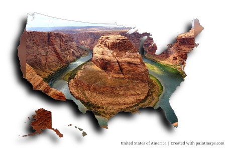 Grand Canyon, Arizona (di peta Amerika Serikat)
