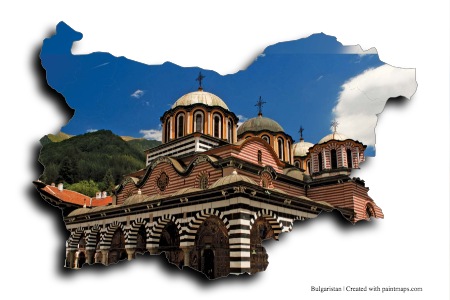 Rila Monastery (on Bulgaria map)