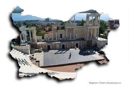 Plovdiv Ancient Roman Theater (on Bulgaria map)