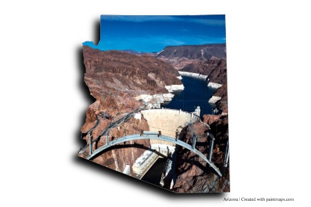 Hoover Dam (on Arizona map)