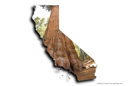 Parques nacionales Sequoia (en el mapa de California)