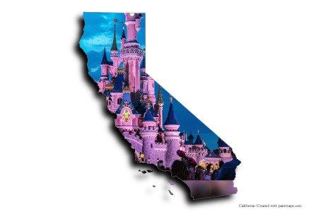 Disneylandia (en el mapa de California)
