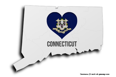 Connecticut'u Seviyorum (Connecticut haritası üzerinde)