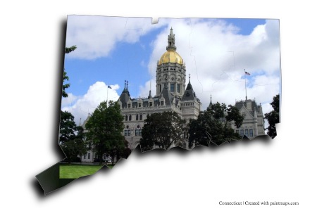 Connecticut Hartford (Connecticut haritası üzerinde)