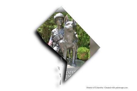 War Dog Memorial (Columbia Bölgesi haritası üzerinde)