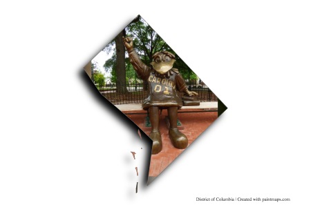 Cocky Statue (Columbia Bölgesi haritası üzerinde)