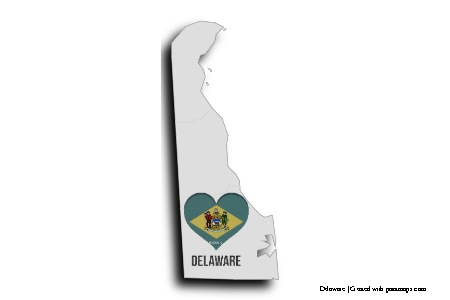 Delaware'i Seviyorum (Delaware haritası üzerinde)