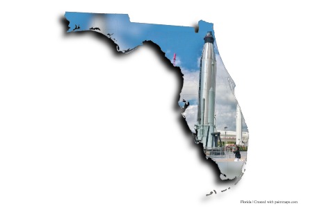 Kennedy Space Center (on Florida map)