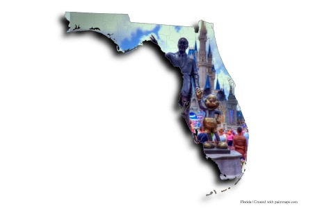 Walt Disney World (on Florida map)