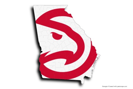 Atlanta Hawks (en el mapa de Georgia)