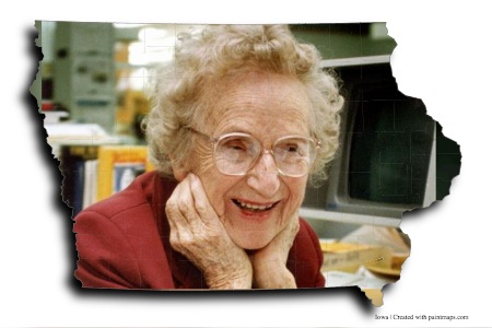 Mildred Wirt Benson (on Iowa map)