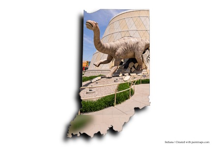Museo Infantil de Indianápolis (en el mapa de Indiana)