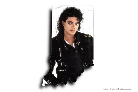 Michael Jackson (en el mapa de Indiana)