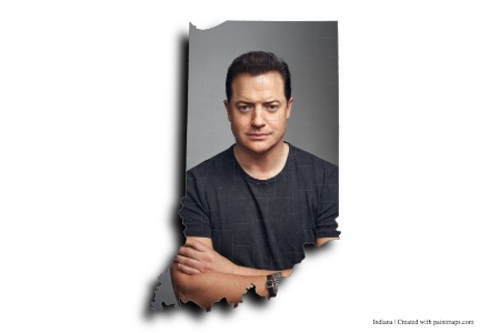 Brendan Fraser (en el mapa de Indiana)