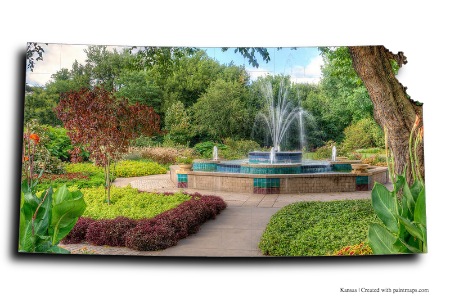Jardines de Wichita (en el mapa de Kansas)