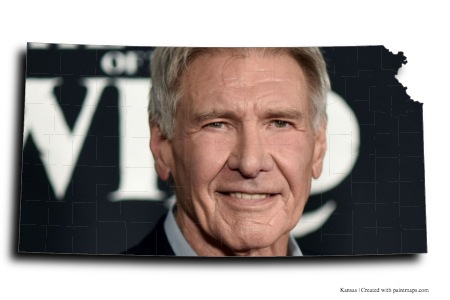 Harrison Ford (en el mapa de Kansas)