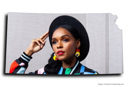 Janelle Monae (en el mapa de Kansas)