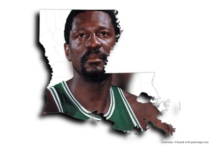 Bill Russell (Louisiana haritası üzerinde)