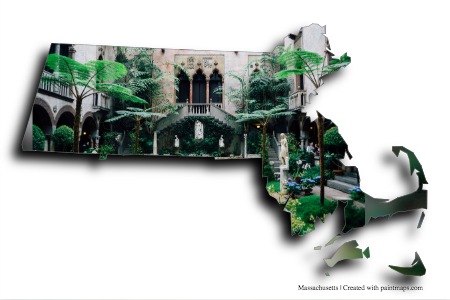 Güzel Sanatlar Müzesi ve Isabella Stewart Gardner Müzesi (Massachusetts haritası üzerinde)