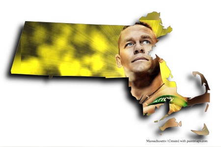 John Sena (Massachusetts haritası üzerinde)