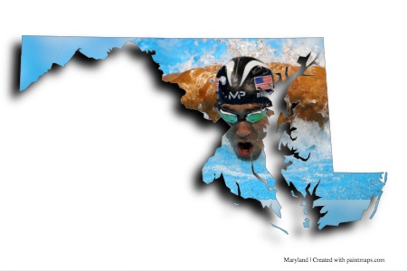 Michael Phelps (Maryland haritası üzerinde)