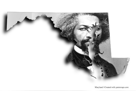 Frederick Douglass (Maryland haritası üzerinde)