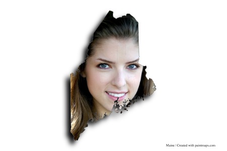 Anna Kendrick (Maine haritası üzerinde)