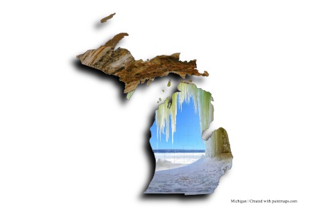 Península superior (en el mapa de Michigan)