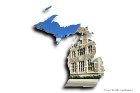 Universidad de Michigan (en el mapa de Michigan)