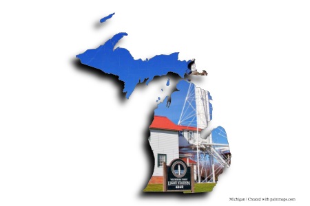 Museo Hundido de los Grandes Lagos (en el mapa de Michigan)