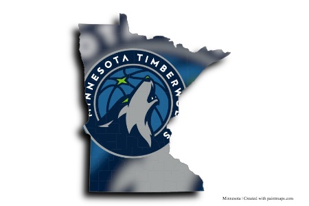 Minnesota Timberwolves  (on Minnesota map)