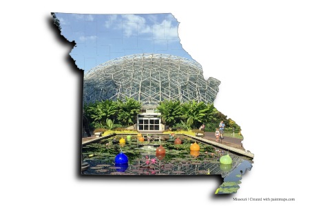 Jardín Botánico de Missouri (en el mapa de Misuri)