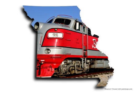  Ferrocarril panorámico Branson (en el mapa de Misuri)