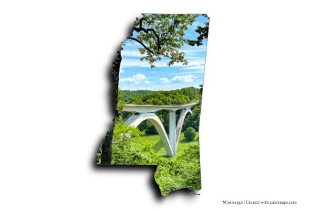 Conduzca por Natchez Trace Parkway (en el mapa de Misisipí)