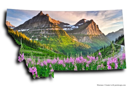 Glacier National Park (on Montana map)