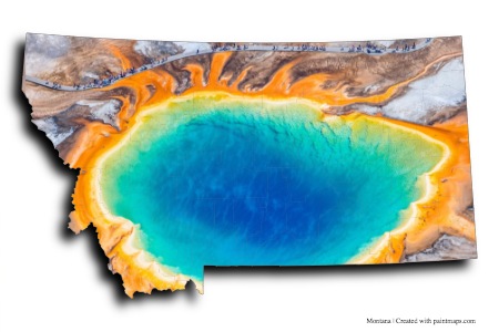 Yellowstone National Park (on Montana map)