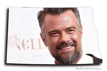 Josh Duhamel (en el mapa de Dakota del Norte)