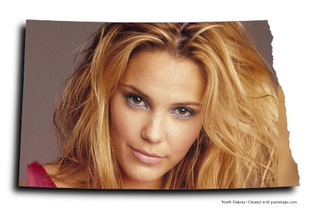 Leslie Bibb (en el mapa de Dakota del Norte)