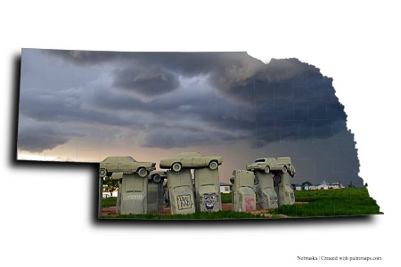 Carhenge (en el mapa de Nebraska)