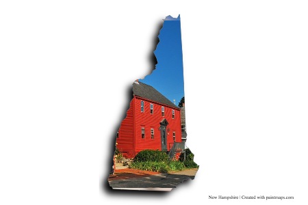 Casas históricas en New Hampshire (en el mapa de New Hampshire)