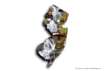 Área recreativa nacional de Delaware Water Gap (en el mapa de New Jersey)