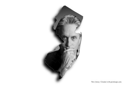 Michael Douglas (en el mapa de New Jersey)